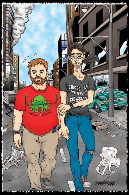 Felix and Van walking through devastated Toronto